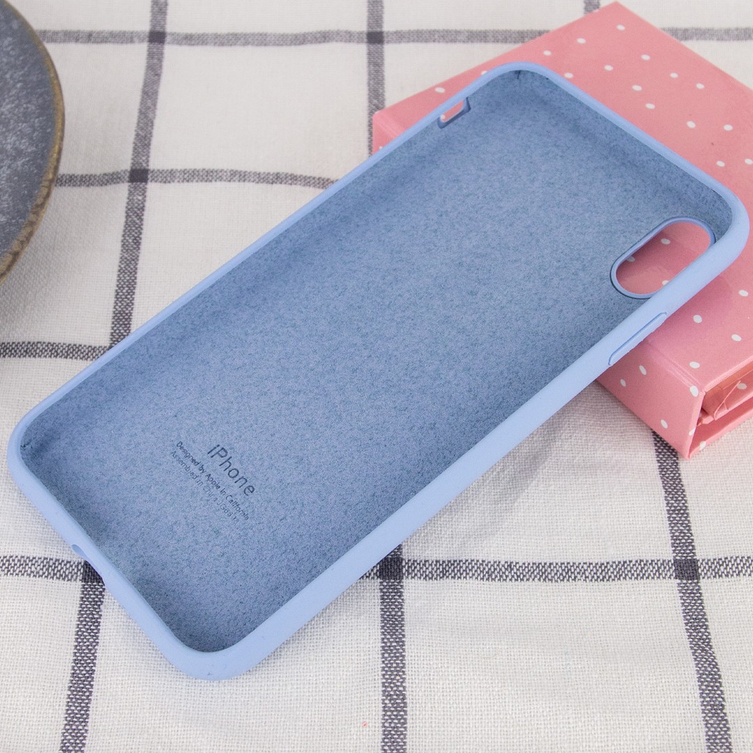 Silicone Case Full Protective (AA) для iPhone X/Xs (5.8") (Lilac Blue)-2