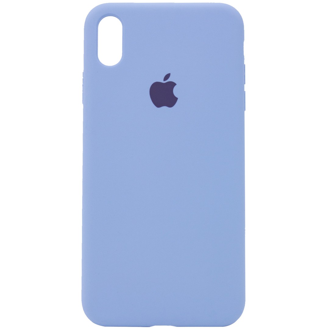 Silicone Case Full Protective (AA) для iPhone X/Xs (5.8") (Lilac Blue)-0