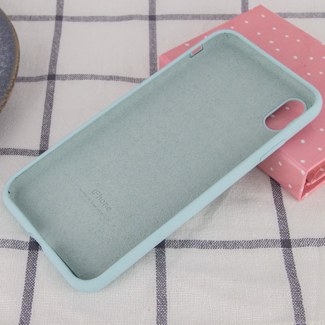 Silicone Case Full Protective (AA) для iPhone X/Xs (5.8") (Turquoise)-2