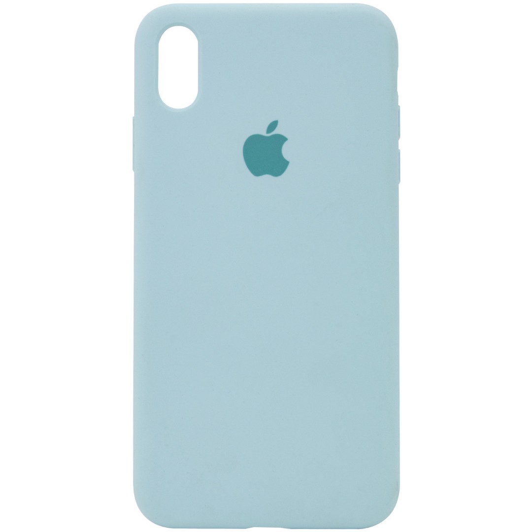 Silicone Case Full Protective (AA) для iPhone X/Xs (5.8") (Turquoise)-0