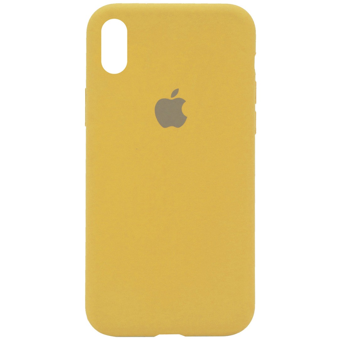 Silicone Case Full Protective (AA) для iPhone X/Xs (5.8") (Gold)-0
