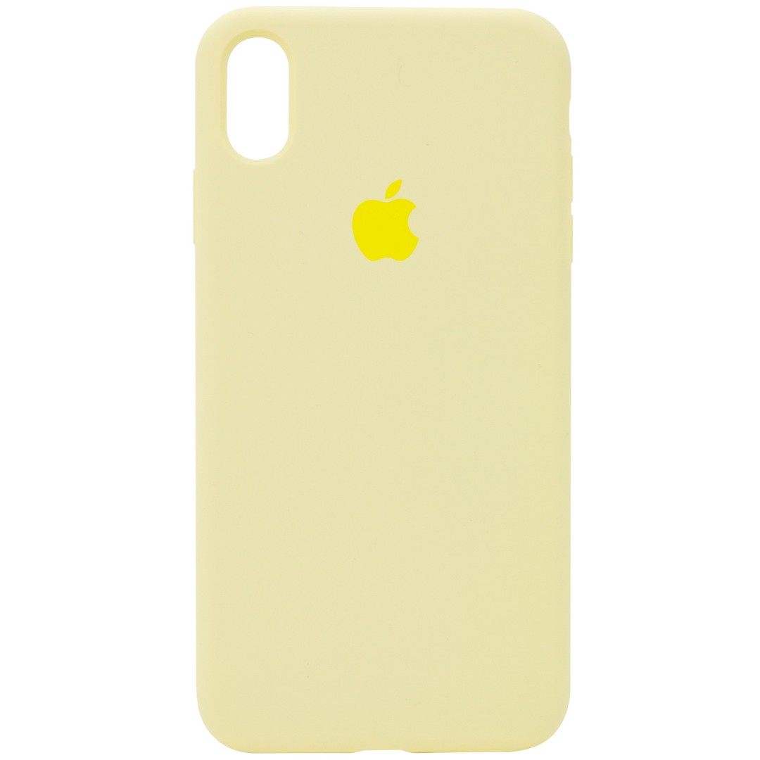Silicone Case Full Protective (AA) для iPhone X/Xs (5.8") (Mellow Yellow)-0