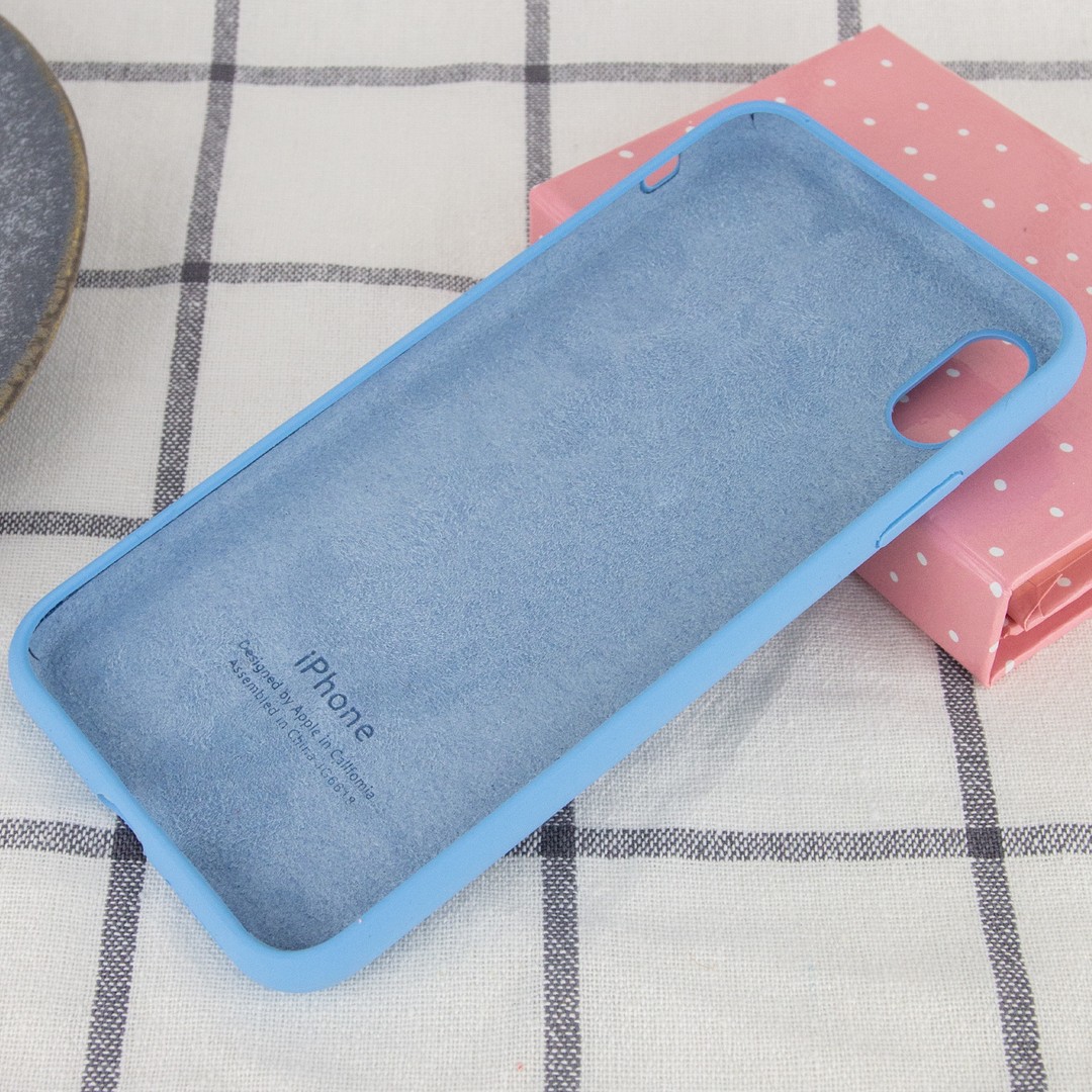 Silicone Case Full Protective (AA) для iPhone X/Xs (5.8") (Cornflower)-2