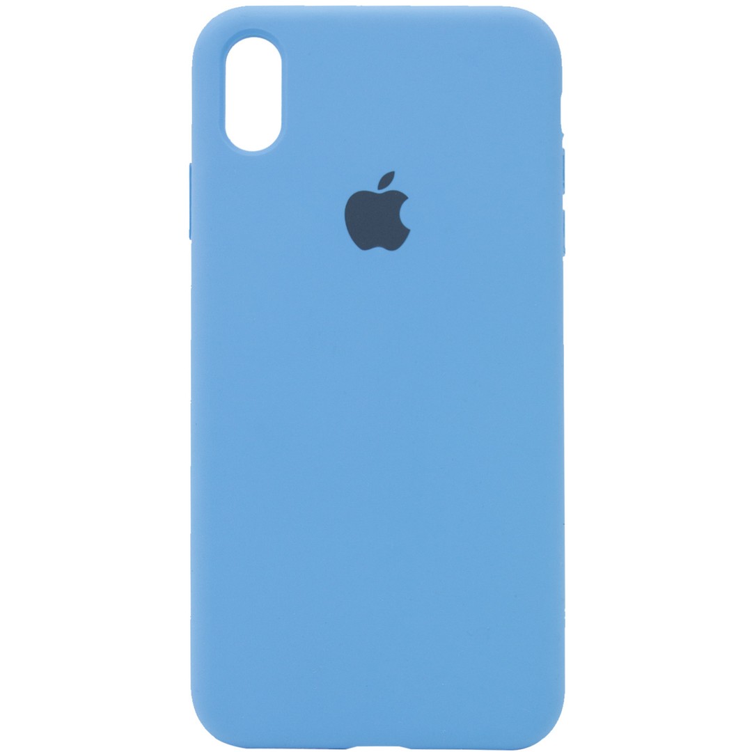 Silicone Case Full Protective (AA) для iPhone X/Xs (5.8") (Cornflower)-0