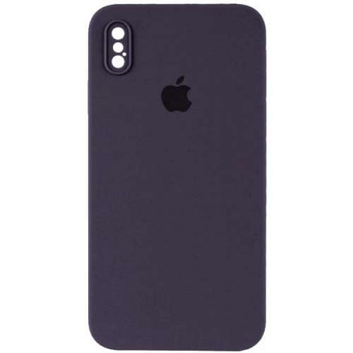 Silicone Case Full Protective (AA) для iPhone X / Xs (Elderberry)-0