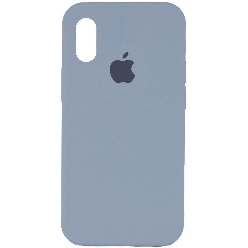 Silicone Case Full Protective (AA) для iPhone X (5.8") /XS (5.8") (Sweet Blue)-0