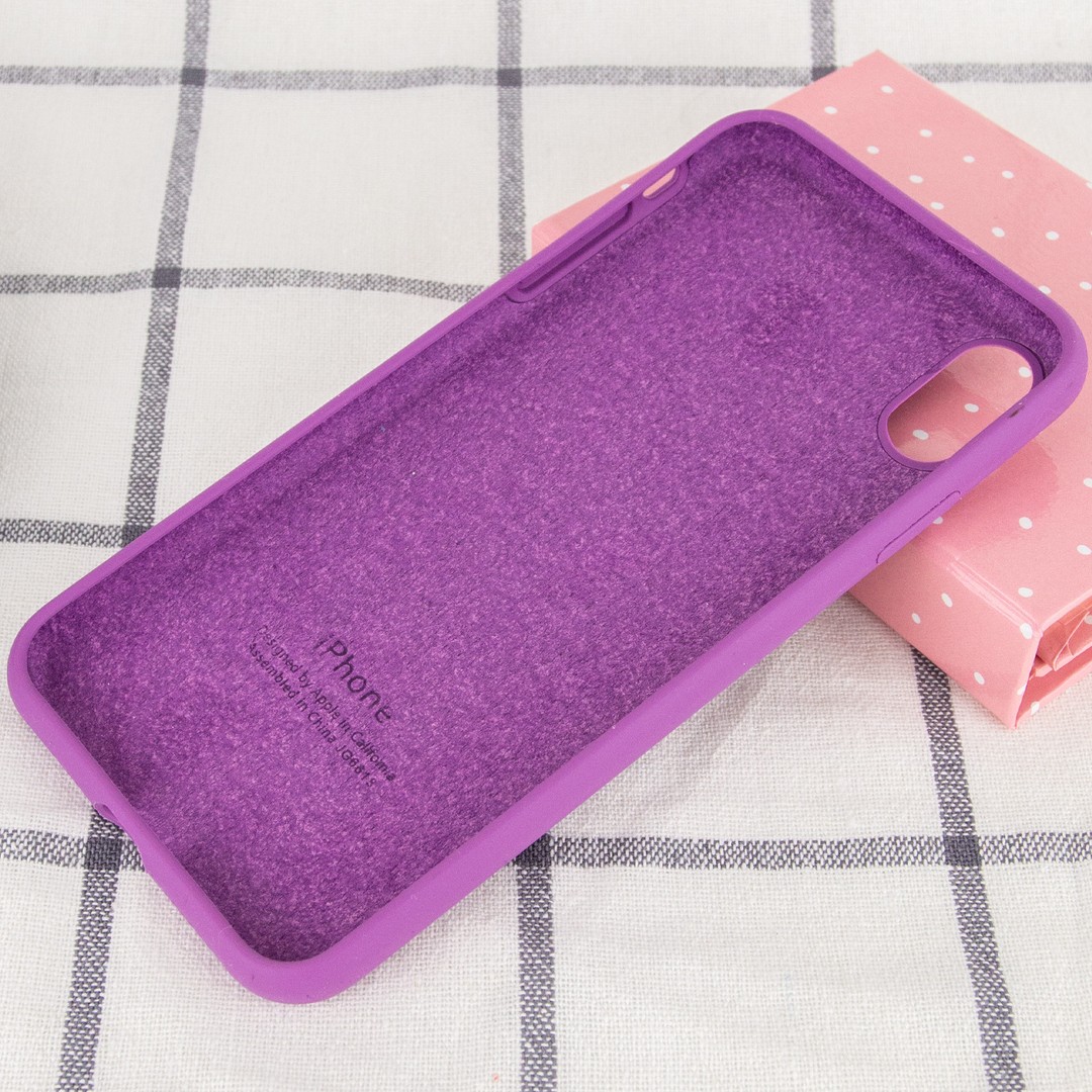 Silicone Case Full Protective (AA) для iPhone XR (Grape)-2