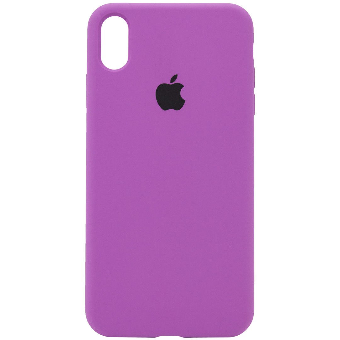Silicone Case Full Protective (AA) для iPhone XR (Grape)-0