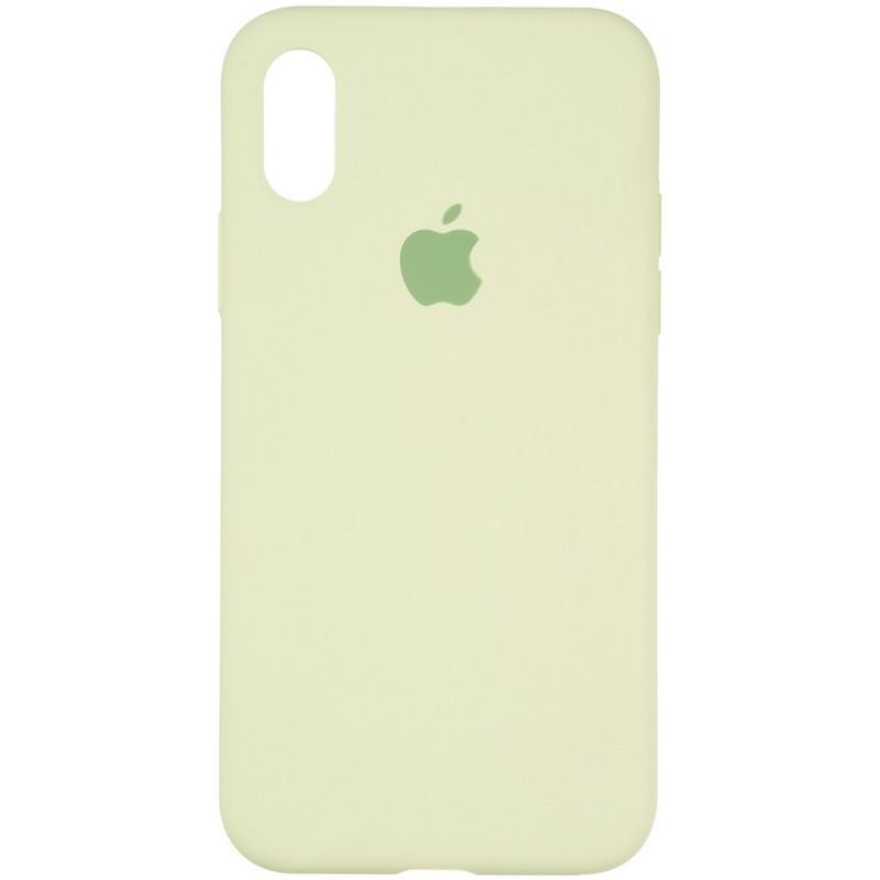 Silicone Case Full Protective (AA) для iPhone X/Xs (5.8") (Avocado)-0