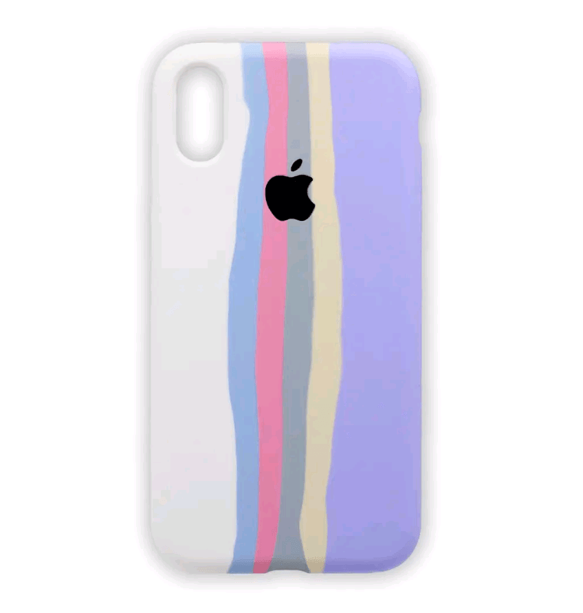 Rainbow Silicone Case iPhone Xr (Candy)-0