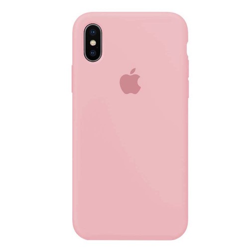 Silicone Case Full Protective (AA) для iPhone X/Xs (5.8") (Pink )-0