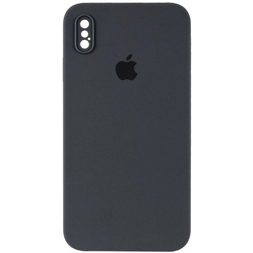 Silicone Case Square Full Camera Protective (AA) для iPhone XS (5.8") (Grey)-0