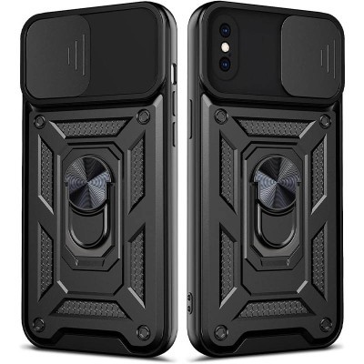 Чохол Camshield з кільцем і захистом камери для Iphone Xr Чорний-0