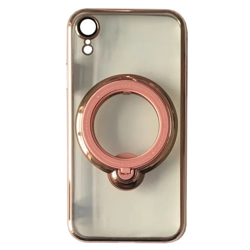 Накладка SHINING HOLDER CLEAR MagSafe для  iPhone Xr Pink-0