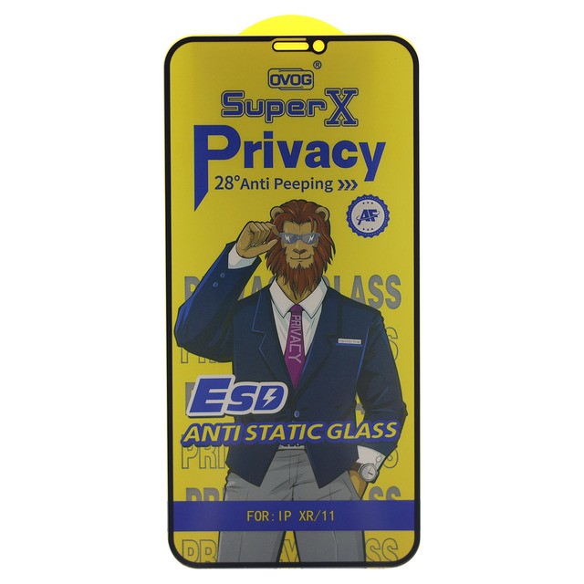 Захисне скло Privacy Super X для iPhone  XR / 11  антишпигун-0