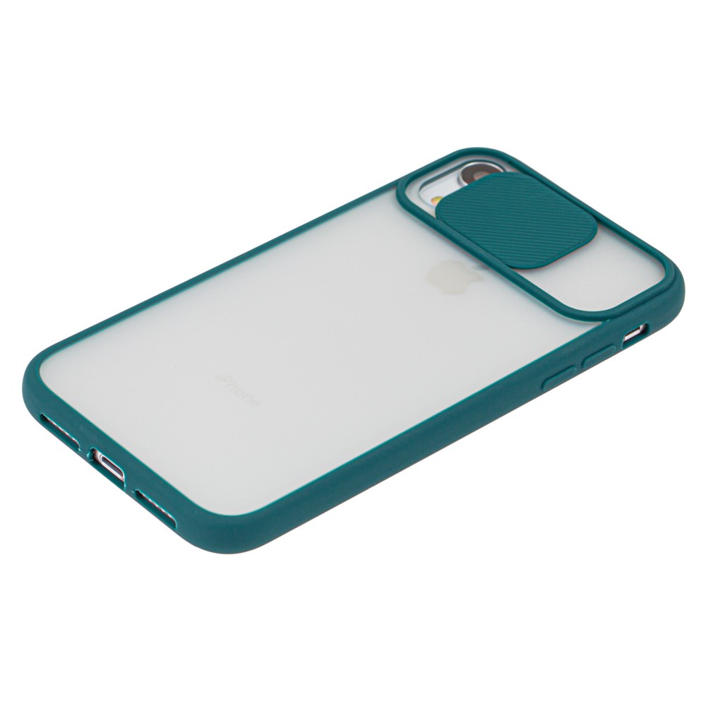 Накладка Camshield mate TPU для IPhone Xr зелена шторка-2