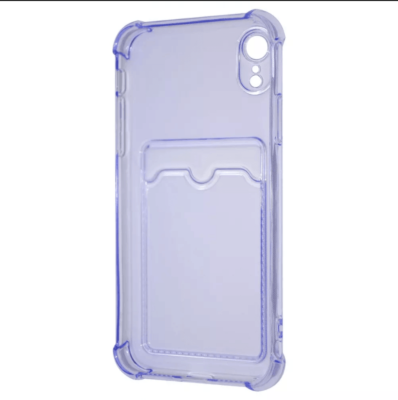 Накладка WXD Space Card Pocket для Iphone Xr (фіолетова,силікон)-1