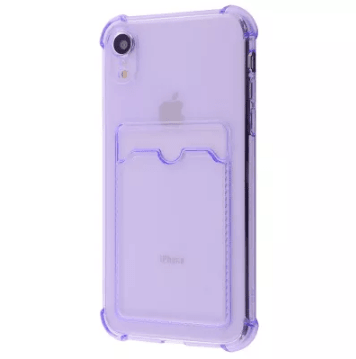 Накладка WXD Space Card Pocket для Iphone Xr (фіолетова,силікон)-0