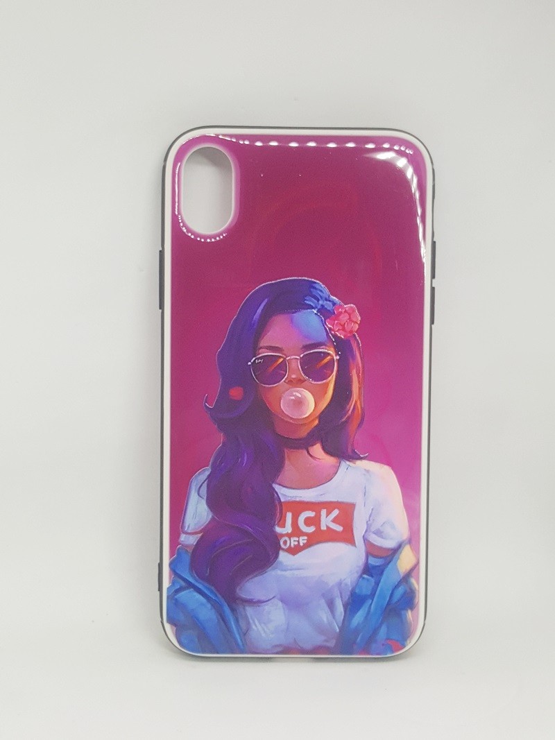 Накладка UV для IPhone Xr Дівчина з жуйкою-1