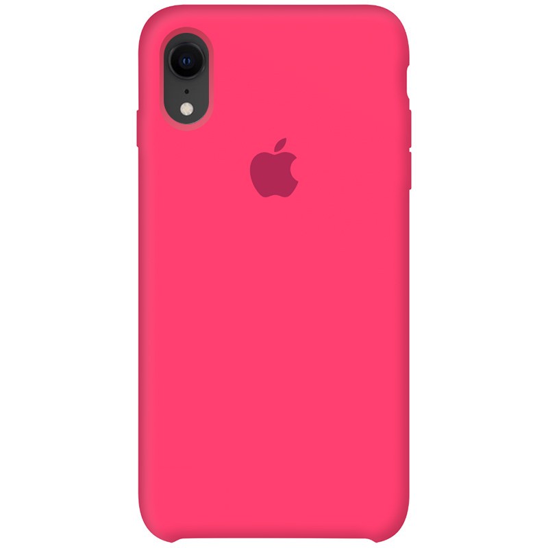 Silicone Case (AA) для iPhone XR (6.1") (Barbie Pink)-0