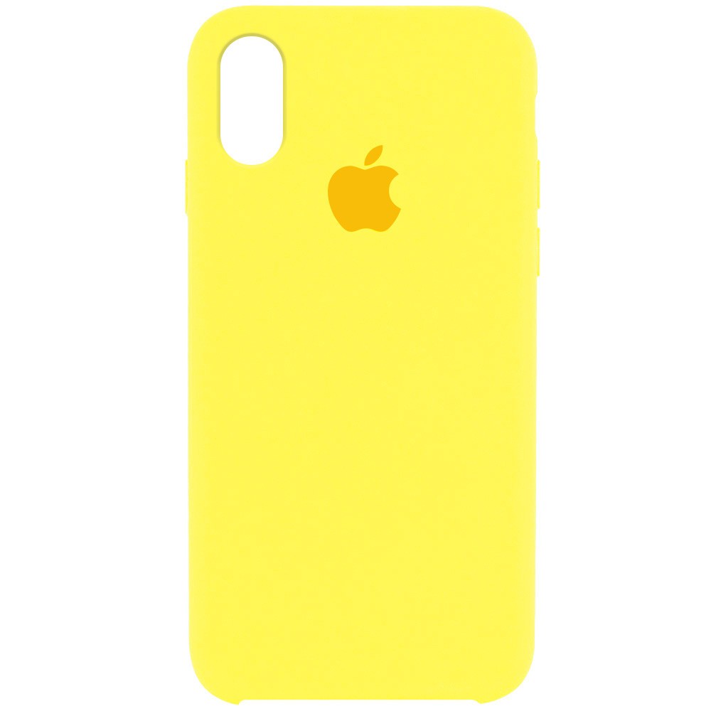 Silicone Case (AA) для iPhone XR (6.1") (Yellow)-0