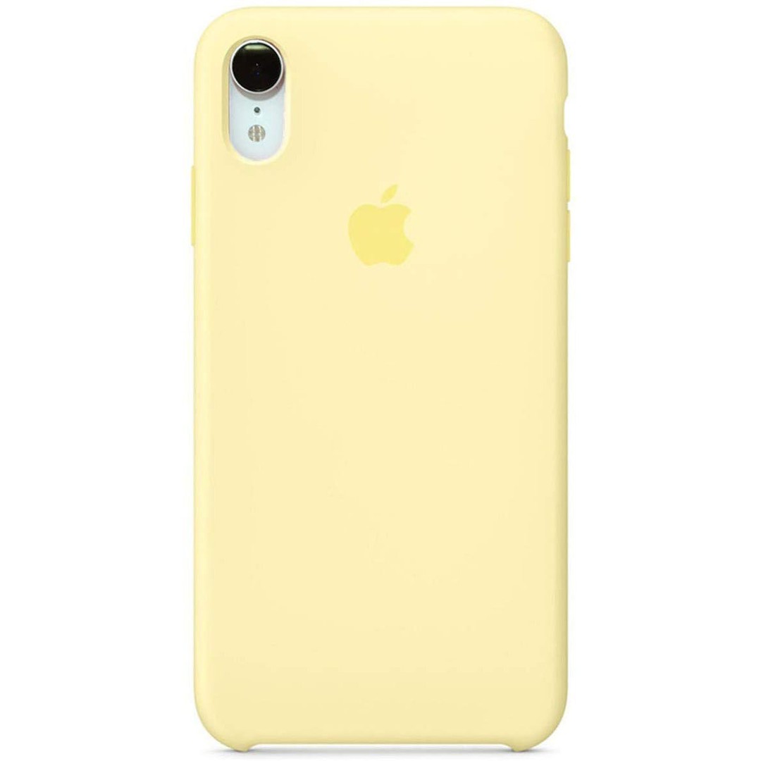 Silicone Case (AA) для iPhone XR (6.1") (Mellow yellow)-0