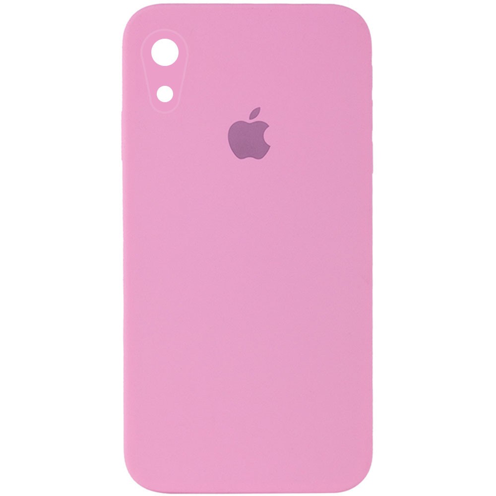 Silicone Case Square Full Camera Protective (AA) для iPhone XR (6.1")  (Light pink)-0