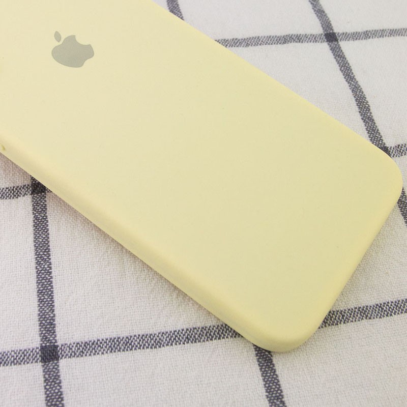 Silicone Case Square Full Camera Protective (AA) для iPhone XR (6.1") (Mellow Yellow)-1
