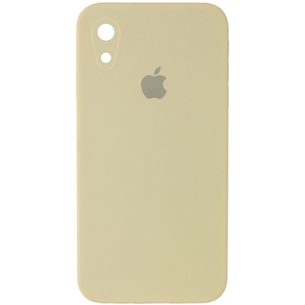 Silicone Case Square Full Camera Protective (AA) для iPhone XR (6.1") (Mellow Yellow)-0