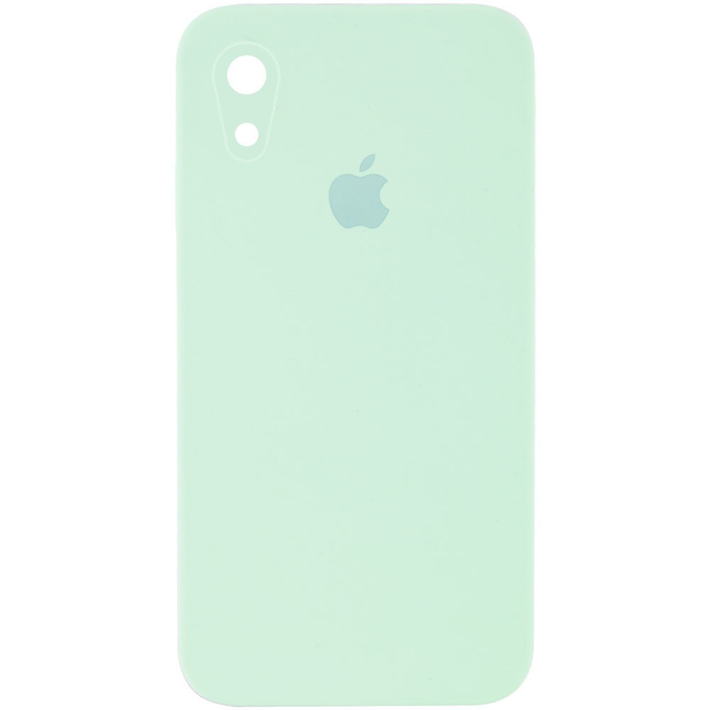 Silicone Case Square Full Camera Protective (AA) для iPhone XR (6.1")  (Light Turquoise)-0