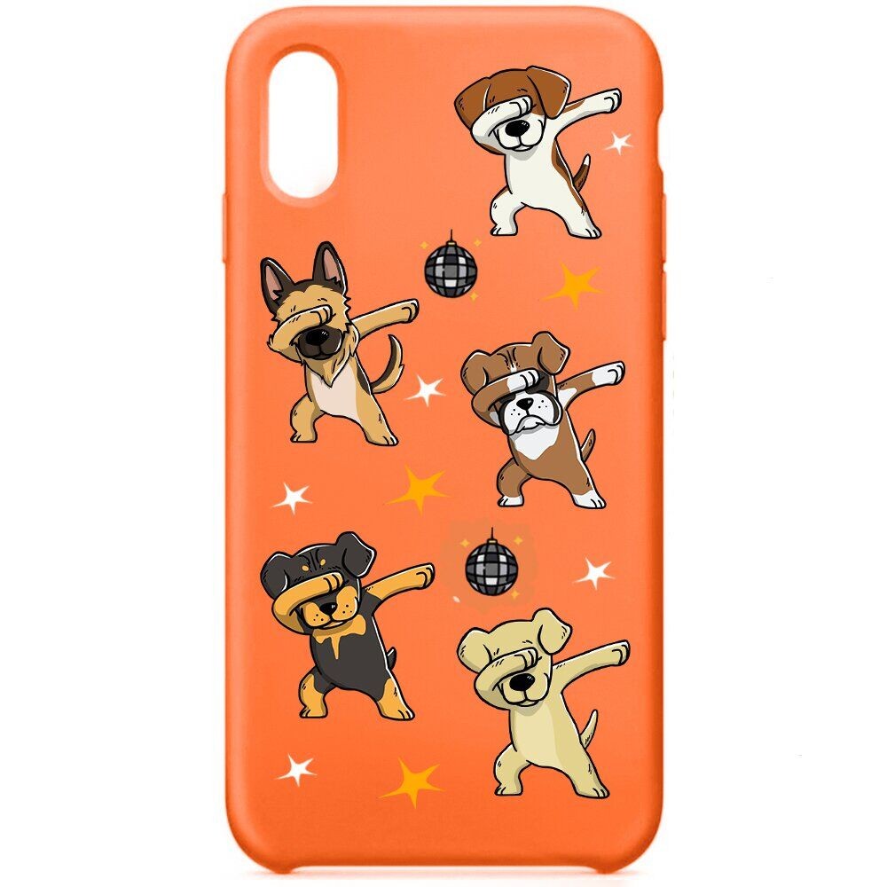 Накладка MiaMi Cartoon для iPhone XR Orange Dogs-0