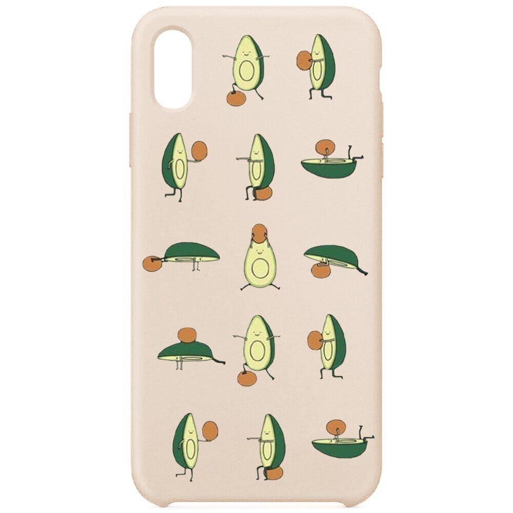Накладка MiaMi Cartoon для iPhone XR Pink Sand Avocado-0