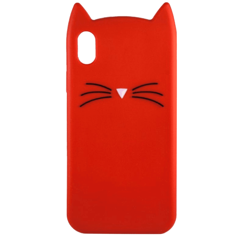 Накладка Cat 3D для IPhone Xr червона-0