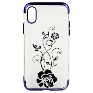 Накладка Diamond Flower для Iphone XR (Синя)-0