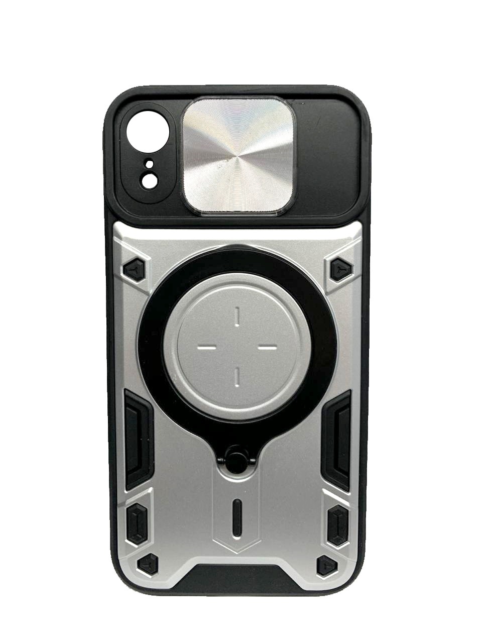Накладка Protective Stand Case для iPhone XR  (Silver)-0