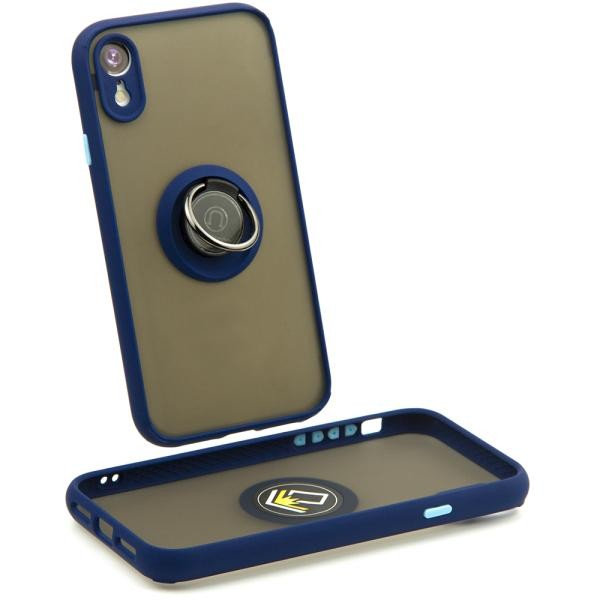 Накладка Totu Gingle Ring для IPhone Xr темно-синя-0