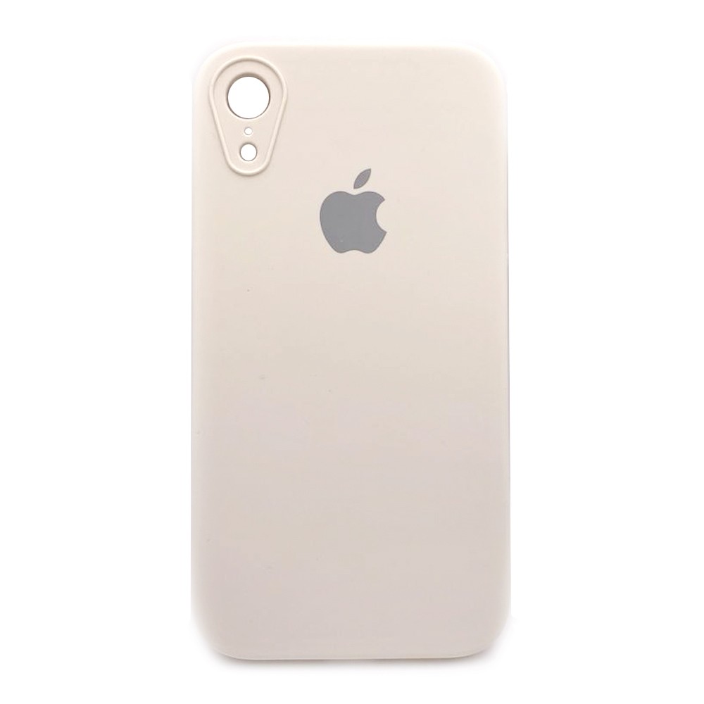 Silicone Case Square Full Camera Protective (AA) для iPhone XR (6.1")  (Milk)-0