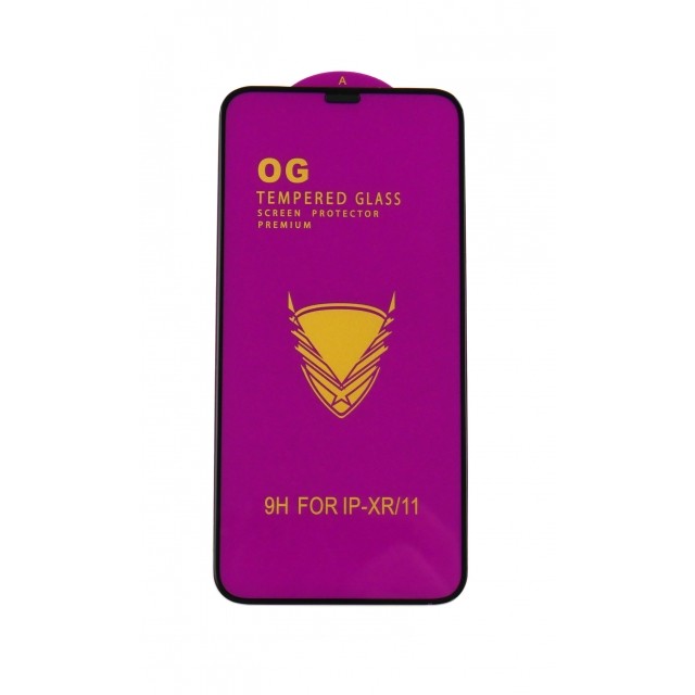 Захисне скло CCBBK для IPhone 11/Xr з чорною рамкою-0