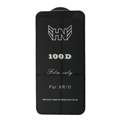 Захисне скло Film Only 100D для IPhone 11/Xr з чорною рамкою-0