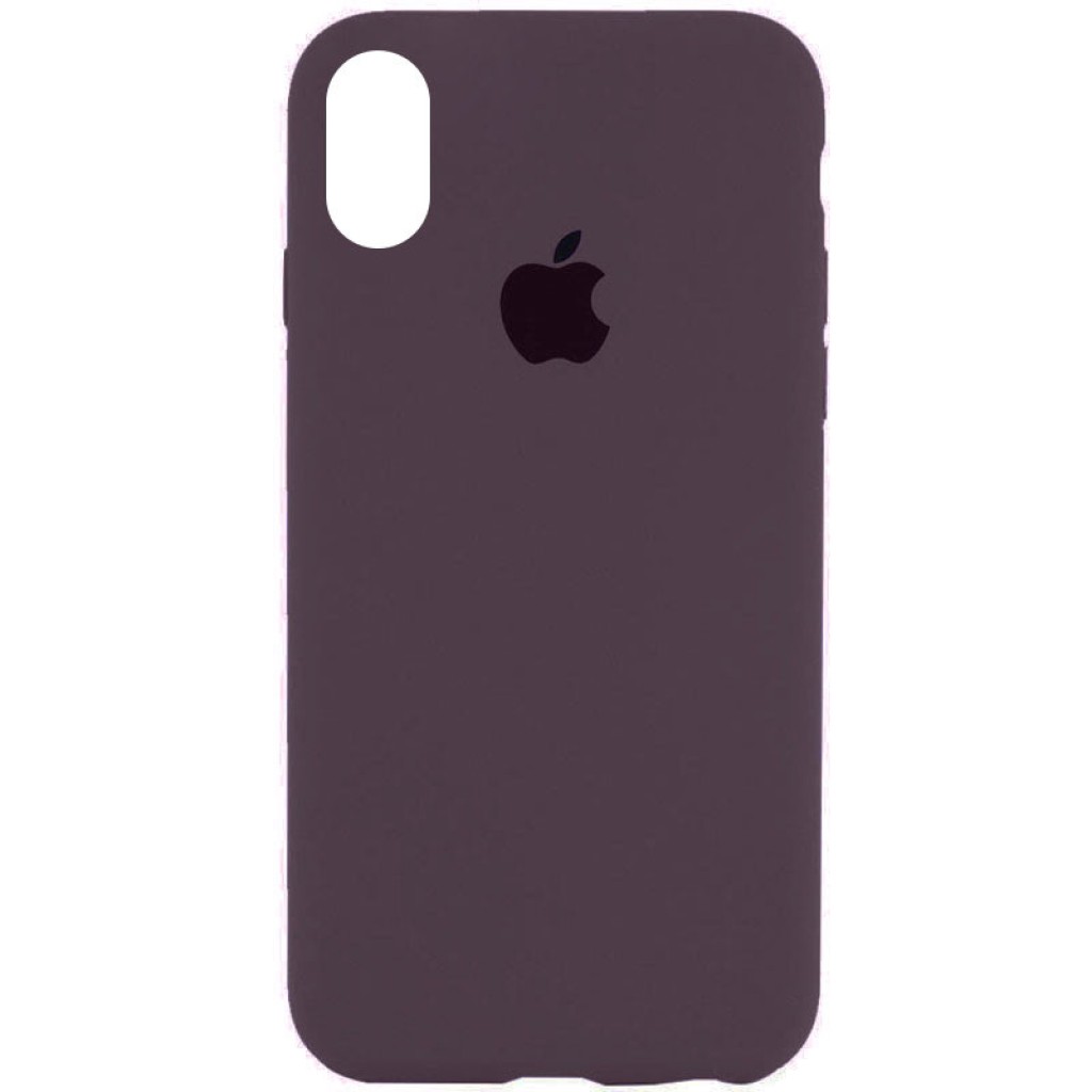 Silicone Case Full Protective (AA) для iPhone Xs Max (Elderberry)-0