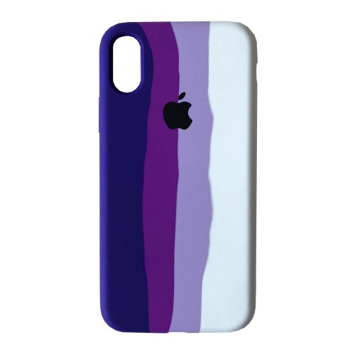 Rainbow Silicone Case iPhone XR Lilac-0