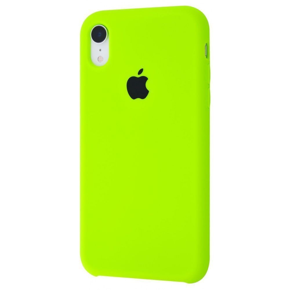 Silicone Case (AA) для iPhone XR (6.1") (Lime Green)-0
