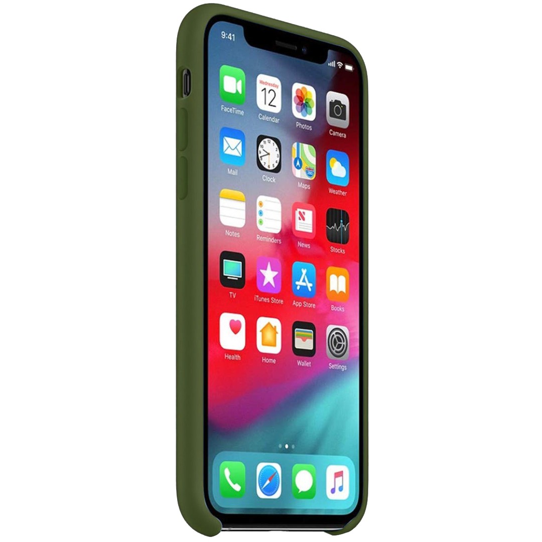 Silicone Case (AA) для iPhone XR (6.1") (Army green)-2