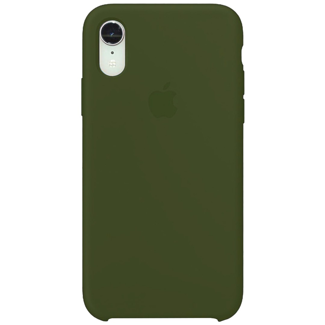 Silicone Case (AA) для iPhone XR (6.1") (Army green)-0