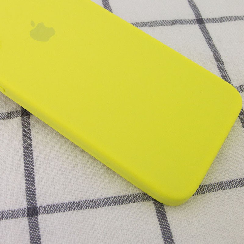 Silicone Case Square Full Camera Protective (AA) для iPhone XR (6.1")  (Bright Yellow)-1