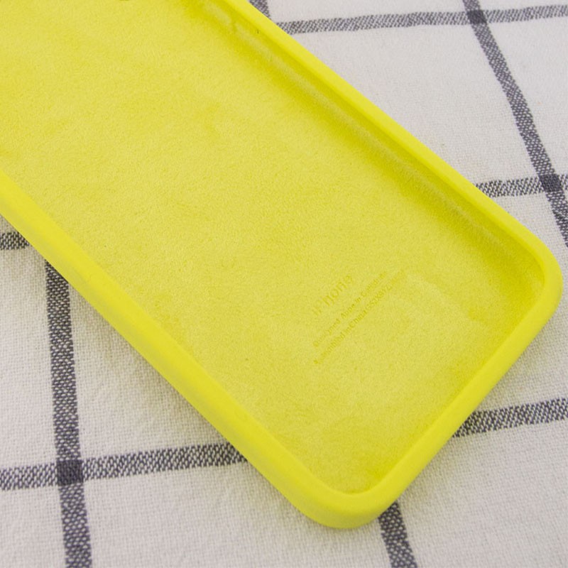 Silicone Case Square Full Camera Protective (AA) для iPhone XR (6.1")  (Bright Yellow)-2