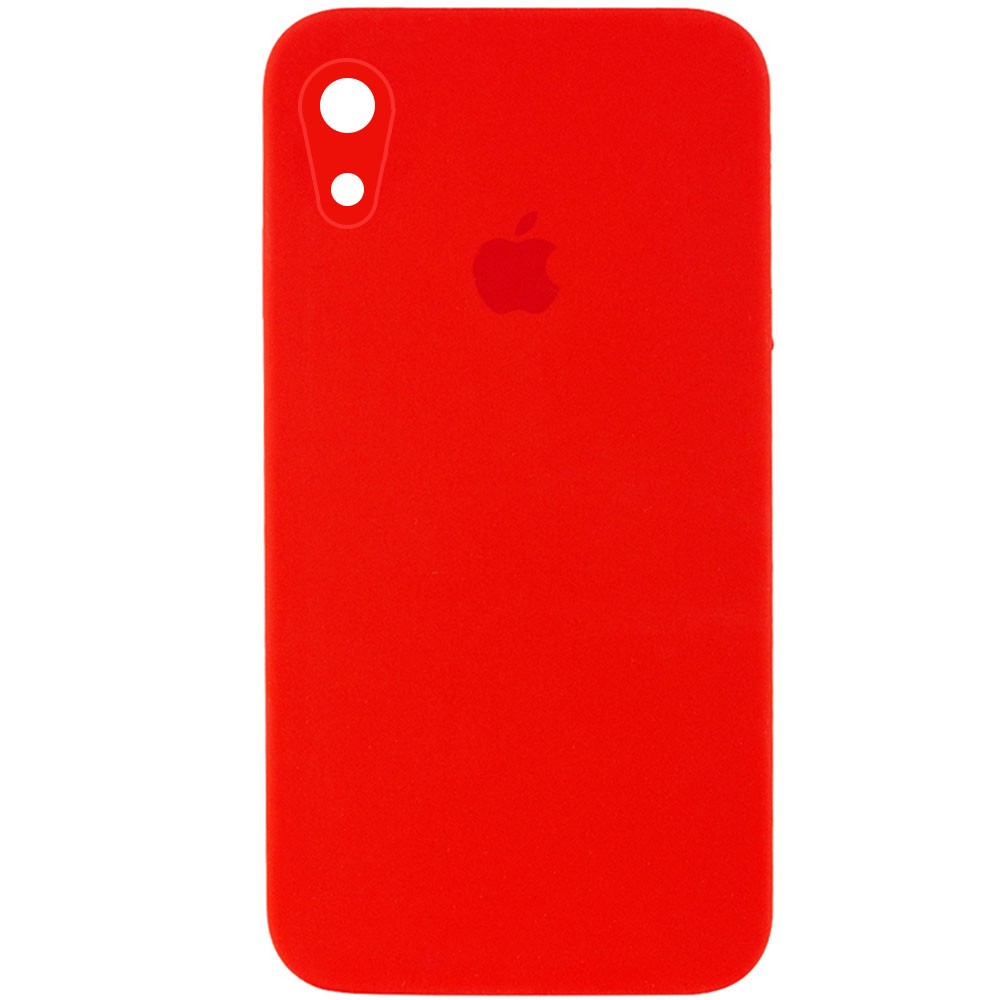 Silicone Case Square Full Camera Protective (AA) для iPhone XR (6.1")  (Red)-0
