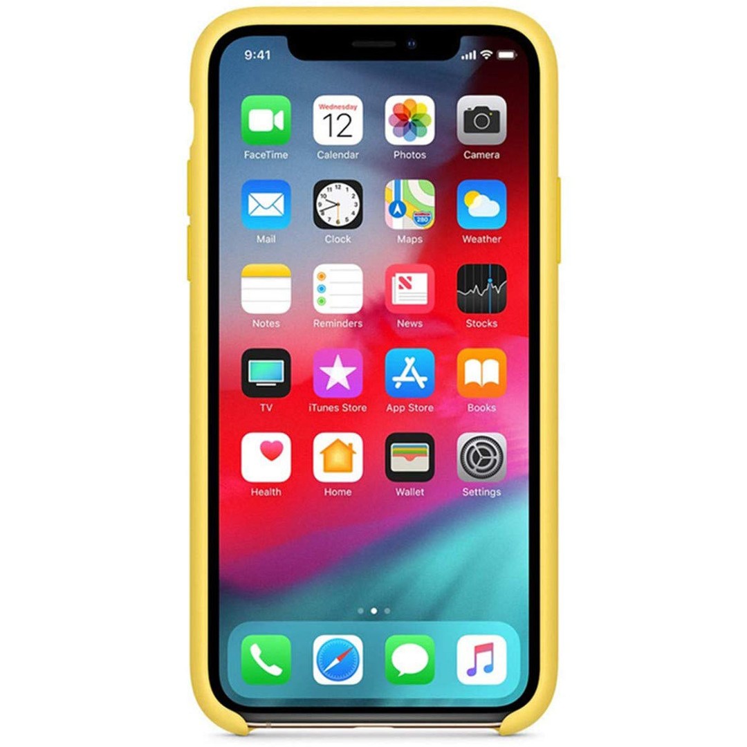 Silicone Case (AA) для iPhone XR (6.1") (Canary Yellow)-1