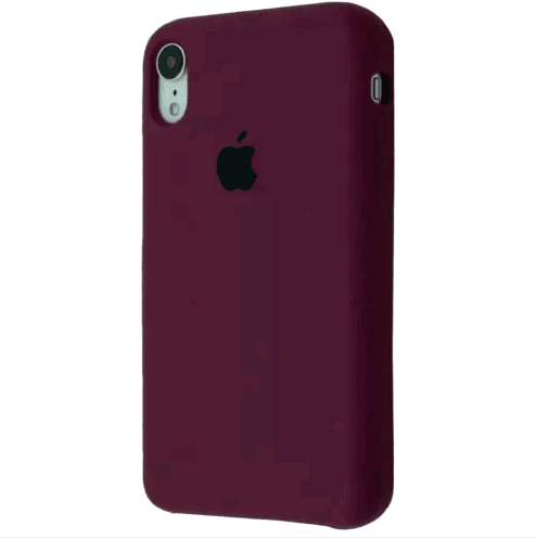 Silicone Case (AA) для iPhone XR (6.1") (Marsala)-0