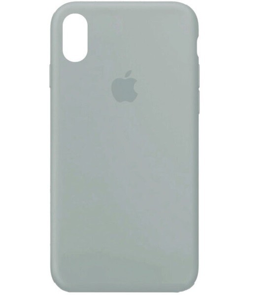 Silicone Case Full Protective (AA) для iPhone XR (Mist Blue)-0